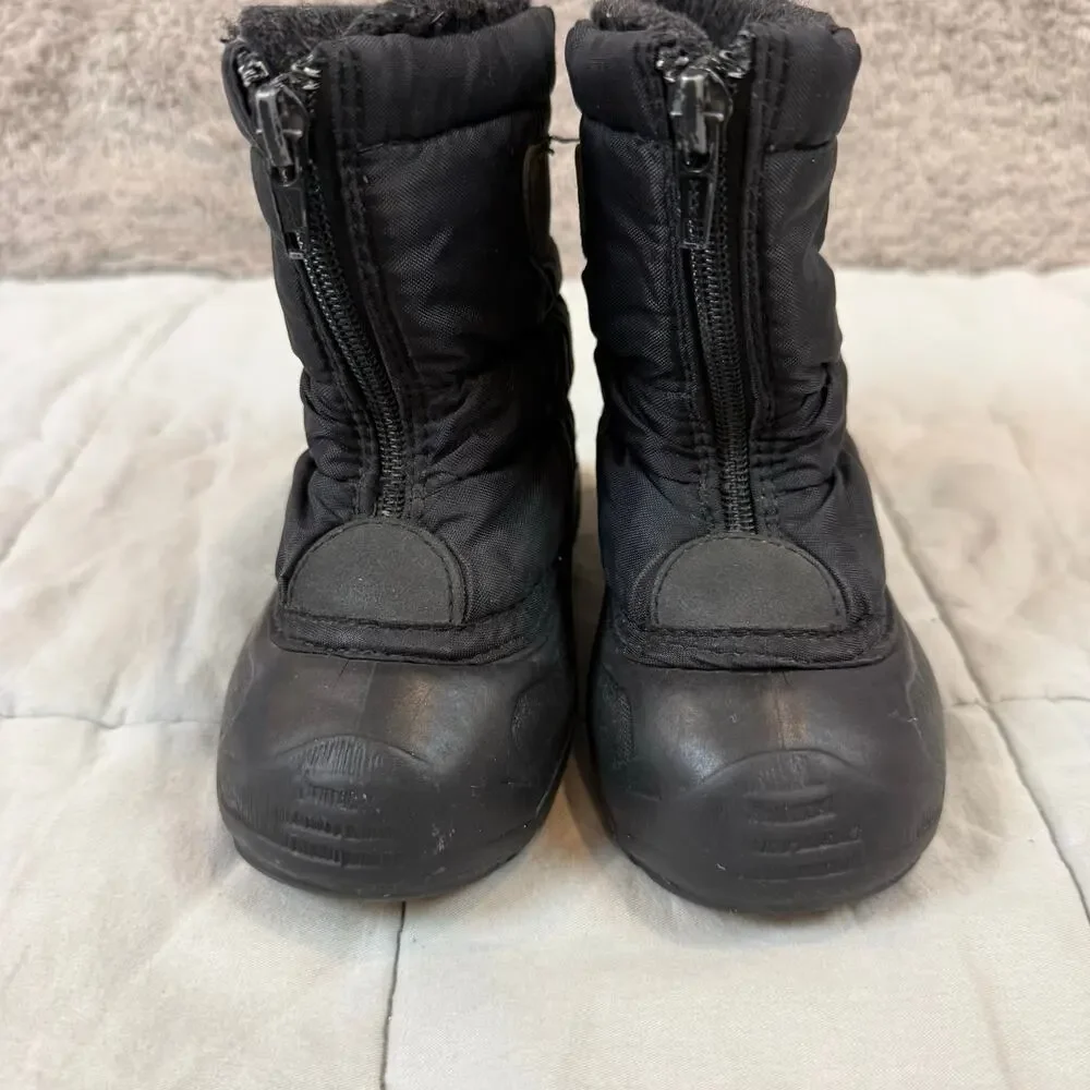 Kamik Icefollies Front Zip Waterproof Winter Snow Boots Black Toddler 7 Boys